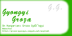 gyongyi groza business card